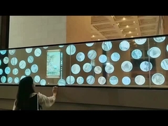 55 ইঞ্চি প্যানেল স্ব নির্গমন স্বচ্ছ OLED স্ক্রিন প্রদর্শন উচ্চ স্বচ্ছতা ইন্টারেক্টিভ OLED